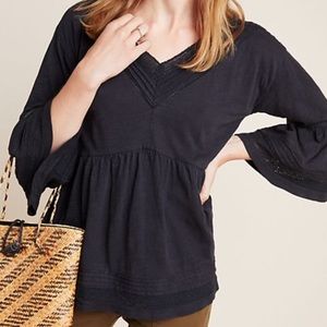 NWT Anthropologie size medium black babydoll top
